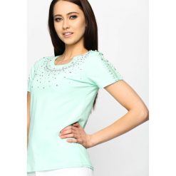 Bluzki damskie: Miętowy T-shirt Torrent Pearl
