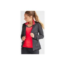 Bluza na zamek fitness kardio 100 damska. Czarne bluzy sportowe damskie DOMYOS, bez wzorów, z elastanu, bez rękawów, bez kaptura, na fitness i siłownię. Za 69,99 zł.