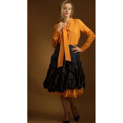 Spódnica podwójnie spieniona damska midi mandarynkowa. Szare spódniczki dziewczęce Hultaj Polski, bez wzorów, z elastanu, midi. Za 319,00 zł.