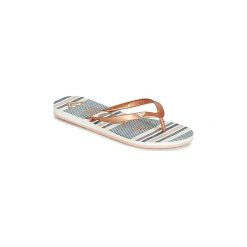 Japonki Roxy TAHITI VI J SNDL MUL. Żółte klapki damskie Roxy, bez wzorów, bez obcasa. Za 62,30 zł.