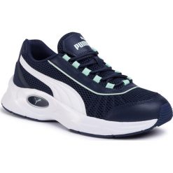 Buty PUMA - Nucleus 369777 06 Peacoat/P. White/Mist Green. Niebieskie buty sportowe męskie Puma, ze skóry ekologicznej, bez zapięcia, na fitness i siłownię. Za 289,99 zł.