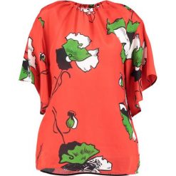 Bluzki damskie: Topshop BOUTIQUE SILK POPPY Bluzka red white green black