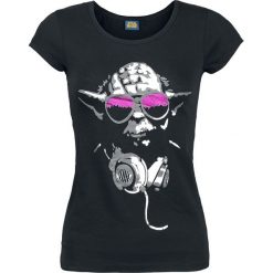 Star Wars Yoda Cool Koszulka damska czarny. Czarne koszulki damskie marki Star Wars, s, z nadrukiem, retro, bez kołnierzyka, bez rękawów. Za 79,90 zł.