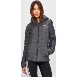 Adidas Performance - Kurtka. Szare kurtki damskie adidas Performance, s, bez wzorów, z poliesteru, krótkie, z kapturem. W wyprzedaży za 499,90 zł.
