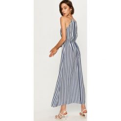Answear - Sukienka Answear Lab. Niebieskie sukienki damskie ANSWEAR, na co dzień, s, bez wzorów, z wiskozy, casualowe, bez kołnierzyka, bez rękawów, maxi, proste. Za 129,90 zł.