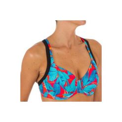 Góra kostiumu kąpielowego EDEN WALIS damska. Niebieskie t-shirty damskie marki OLAIAN, bez wzorów, z elastanu, bez rękawów. Za 79,99 zł.