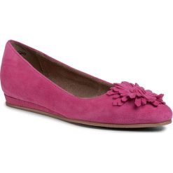Baleriny TAMARIS - 1-22119-24 Fuxia 513. Różowe baleriny damskie Tamaris, z zamszu. Za 269,00 zł.