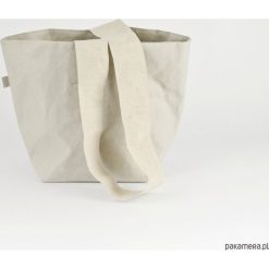 Szara Torba z papieru washable. Szare torby damskie plażowe Pakamera, w paski, bez dodatków. Za 149,00 zł.