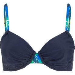 Biustonosz bikini na fiszbinach bonprix ciemnoniebieski. Niebieskie stroje kąpielowe damskie bonprix, bez wzorów. Za 37,99 zł.
