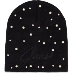 Czapka GUESS - Not Coordina Ted Hats AW8239 WOL01 BLA. Czarne czapki damskie Guess, z aplikacjami, z materiału. Za 139,00 zł.