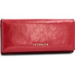 Duży Portfel Damski PETERSON - 467-14-03-01 Red. Czerwone portfele damskie marki Peterson, ze skóry. Za 139,00 zł.
