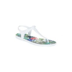 Sandały Emporio Armani EA7 SEA WORLD CORE ACTIVE W SANDAL. Białe sandały damskie marki Emporio Armani EA7, bez wzorów, bez obcasa, bez zapięcia. Za 279,20 zł.