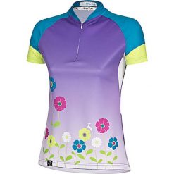 T-shirty damskie: Koszulka kolarska „Jana” w kolorze fioletowym