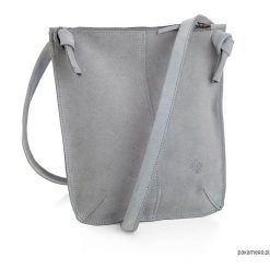Spacerowa TOREBKA Welur | Handmade| MENDICA CANU. Szare torebki klasyczne damskie Pakamera, bez wzorów, z weluru, bez dodatków. Za 164,00 zł.