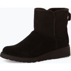 UGG - Skórzane kozaki damskie – Kristin, czarny. Kozaki damskie Ugg. Za 549,95 zł.