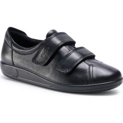 Półbuty ECCO - Soft 2.0 20651356723 Black With Black Sole. Czarne półbuty damskie ecco, na co dzień, bez wzorów, ze skóry, bez obcasa, na płaskiej podeszwie, bez zapięcia. Za 399,00 zł.