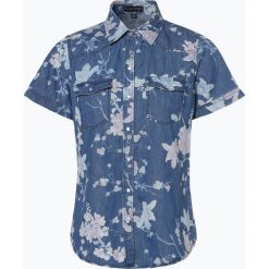Franco Callegari - Bluzka damska, niebieski. Niebieskie bluzki damskie Franco Callegari, bez wzorów, eleganckie, bez kołnierzyka, z krótkim rękawem. Za 79,95 zł.