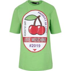 T-shirt Love Moschino. Zielone koszulki damskie s, bez wzorów, z włoskim kołnierzykiem, bez rękawów. Za 239,00 zł.