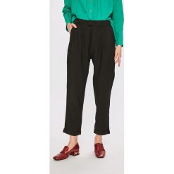 Answear - Spodnie Lizou. Czarne spodnie damskie ANSWEAR, s, z haftami, z poliesteru, eleganckie. W wyprzedaży za 49,90 zł.