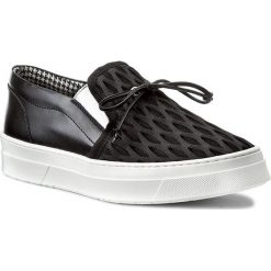 Tenisówki POLLINI - SA15013G13TY100A Nero. Czarne półbuty damskie marki Pollini, bez wzorów, ze skóry, bez zapięcia. W wyprzedaży za 579,00 zł.