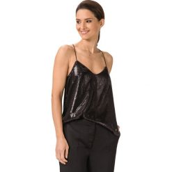 TWINSET Top Czarny. Czarne podkoszulki damskie Twinset, s, z aplikacjami, z poliesteru, bez kołnierzyka. Za 600,95 zł.