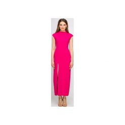 SUKIENKA MAXI Z ROZCIĘCIEM, SUK140. Niebieskie sukienki damskie Lanti, xl, bez wzorów, z elastanu, eleganckie, ze stójką, bez rękawów, maxi. Za 183,00 zł.