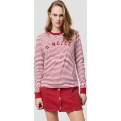 O'Neill Essentials Koszulka Czerwony Biały. Czerwone koszulki damskie O'Neill, s, w paski, z bawełny, bez kołnierzyka. Za 163,95 zł.