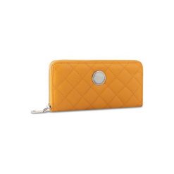 ACCCESSORIES 1W1-001-AW19 Żółty. Żółte portfele damskie ACCCESSORIES, bez wzorów, ze skóry ekologicznej. Za 39,99 zł.