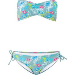 Bikini bandeau (2 części) bonprix miętowy z nadrukiem. Zielone stroje kąpielowe damskie bonprix, z nadrukiem. Za 49,99 zł.
