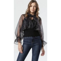 Czarna Bluzka Anniyah. Czarne bluzki damskie Born2be, s, w kwiaty, z tkaniny, boho. Za 109,99 zł.