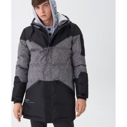 Dwukolorowa parka - Szary. Szare parki męskie House, s, bez wzorów, bez kaptura. Za 369,99 zł.