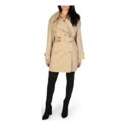 Burberry Impermeabile FORTINGALL. Szare kurtki damskie Burberry, w paski, z bawełny, długie. Za 3757,00 zł.
