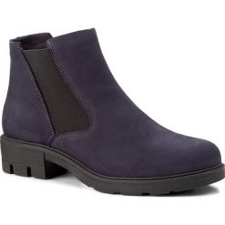 Botki damskie lity: Sztyblety WASAK - 0444 Granat Nubuk