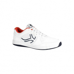 Buty tenisowe TS130 męskie. Białe buty do tenisa męskie ARTENGO, z gumy. Za 84,99 zł.