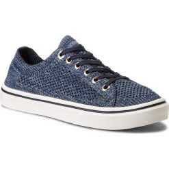 Tenisówki TOMMY HILFIGER - Knitted Light Weight Lace Up FW0FW03362 Midnight 403. Niebieskie półbuty damskie TOMMY HILFIGER, bez wzorów, z gumy, bez obcasa, na płaskiej podeszwie, bez zapięcia. W wyprzedaży za 209,00 zł.