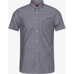 Tommy Hilfiger - Koszula męska, niebieski. Niebieskie koszule męskie TOMMY HILFIGER, xxl, w paski, eleganckie, bez kołnierzyka, z krótkim rękawem. Za 299,95 zł.