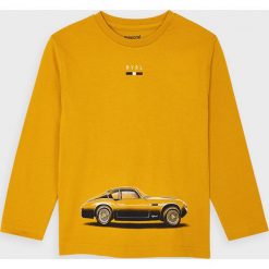 Mayoral - Longsleeve dziecięcy 98-134 cm. Żółte t-shirty chłopięce Mayoral, z nadrukiem, z bawełny, z długim rękawem. Za 57,90 zł.