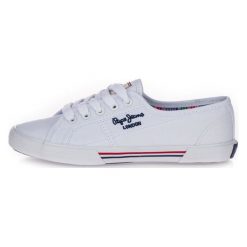 Pepe Jeans Tenisówki Damskie Aberlady Basic 17 38 Białe. Białe trampki i tenisówki damskie marki Pepe Jeans, bez wzorów, z jeansu, bez zapięcia. Za 239,00 zł.