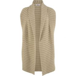 Kamizelka dzianinowa bonprix khaki. Zielone kamizelki damskie bonprix, z dzianiny. Za 54,99 zł.