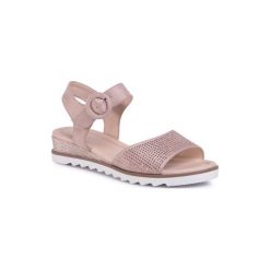 Clara Barson W17SS824-15 Różowy. Różowe sandały damskie Clara Barson, bez wzorów, z materiału, bez obcasa, bez zapięcia. Za 79,99 zł.