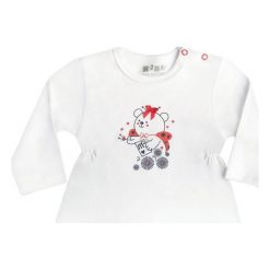 Nini Bluza Dziewczęca 80 Biały. Białe bluzy dziewczęce marki Nini, bez wzorów, z bawełny, z długim rękawem, długie, bez kaptura. Za 39,00 zł.