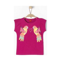 S.Oliver T-Shirt Dziewczęcy 104/110 Różowy. Różowe bluzki dziewczęce marki S.Oliver, z aplikacjami, z krótkim rękawem. Za 60,00 zł.
