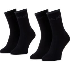 Zestaw 2 par wysokich skarpet damskich TOM TAILOR - 97153 Black 610. Czarne skarpetki damskie Tom Tailor, bez wzorów, z elastanu. Za 39,00 zł.