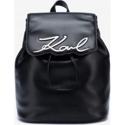Karl Lagerfeld Signature Plecak Czarny. Czarne plecaki damskie KARL LAGERFELD, bez wzorów, ze skóry. Za 1298,95 zł.