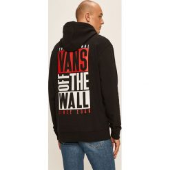 Vans - Bluza. Czarne bluzy męskie Vans, s, z nadrukiem, z bawełny, z kapturem, bez rękawów, z kapturem. Za 299,90 zł.