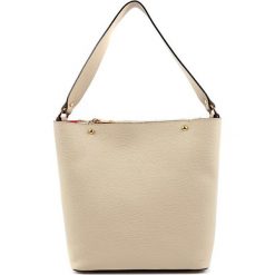 Torebki klasyczne damskie: Skórzana torebka w kolorze beżowym – (S)34 x (W)28 x (G)13,5 cm