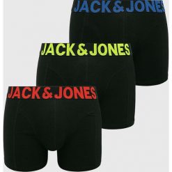 Jack & Jones - Bokserki (3-pack). Czarne bokserki męskie Jack & Jones, bez wzorów, z elastanu. W wyprzedaży za 99,90 zł.