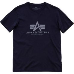 Koszulka Alpha Industries Basic 100501-07 - granatowy. Niebieskie koszulki męskie Alpha Industries, s, bez wzorów, bez kołnierzyka, bez rękawów. Za 64,99 zł.