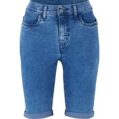 Bermudy dżinsowe ze stretchem bonprix jasnoniebieski. Niebieskie jeansy damskie bonprix. Za 79,99 zł.