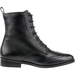 Skórzane workery (38). Czarne workery damskie Monnari, bez obcasa, bez zapięcia. Za 237,22 zł.